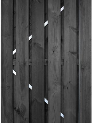 Gardenlux Grenen deur Zwart verstelbaar stalen frame 195x100cm Arizona