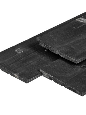 Gardenlux Douglas Zweeds rabat 1 zijde geschaafd, 1 zijde fijnbezaagd 1,1-2,7x19,5x300cm, zwart gedompeld