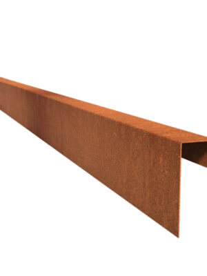 Cortenstaal U-profiel opsluitband 6x20x100cm eenzijdig lange kant 2.0