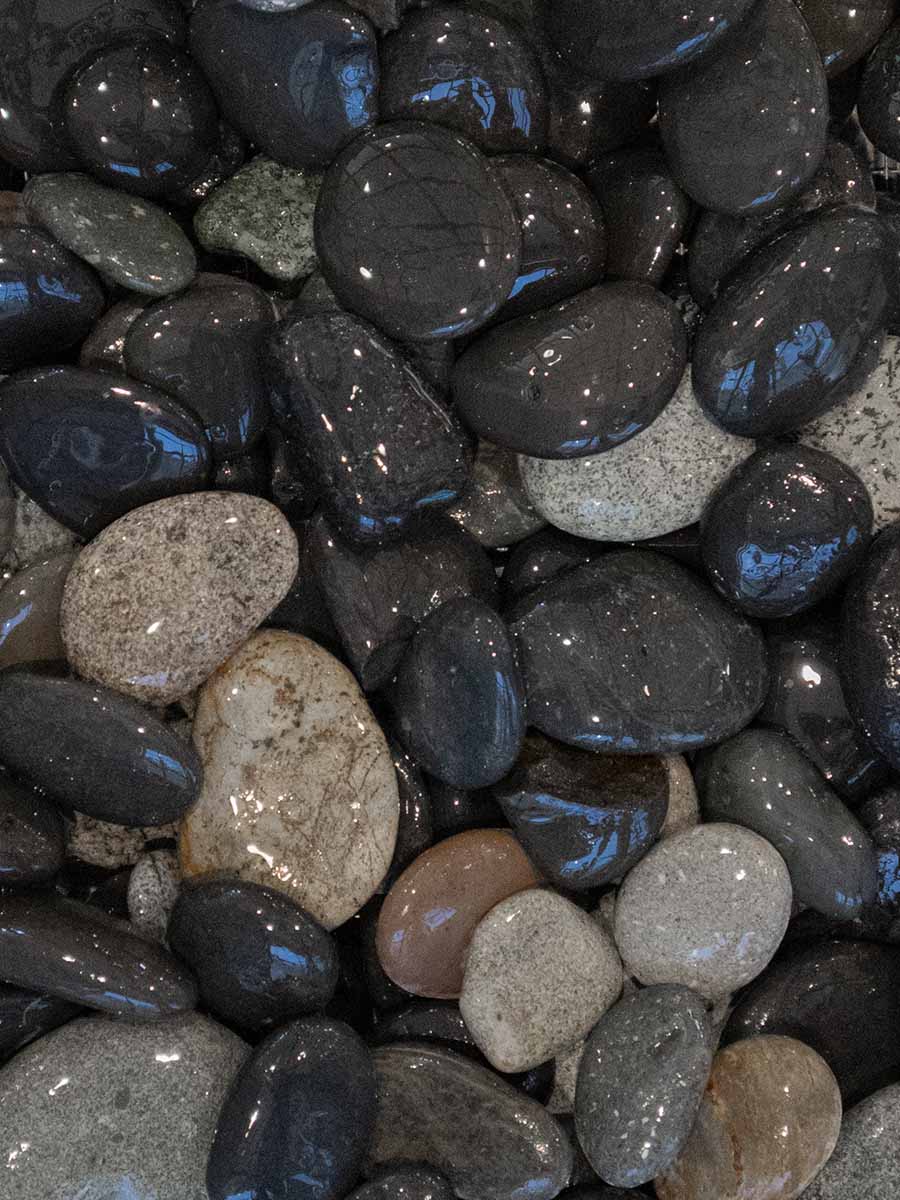 Beach Pebbles zwart Large - Afbeelding 3