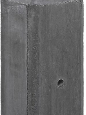 Betolux betonpaal antraciet ongecoat glad met diamantkop 10x10x280cm, eindpaal