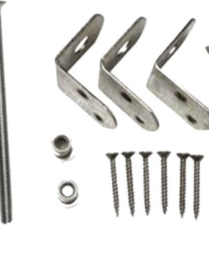 L-beslag tb.v. 1 betonpaal 10x10cm, RVS