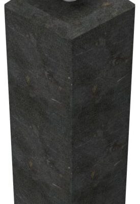 Betonpoer antraciet recht 15x15x60cm(facet naar 12x12cm), huls 16mm met verstelbare plaat