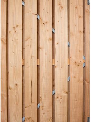 Gardenlux Douglasdeur met stalen frame 195x100cm onbehandeld