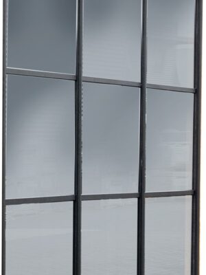 Gardenlux Industriële glazen wand 224x278,5cm aluminium zwart gecoat