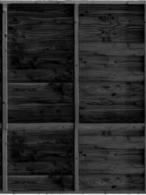 Wand B enkelzijdig rabat zwart 224x228,5cm zwart geïmpregneerd