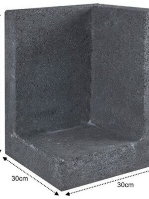 L-Element Hoek 30x30x40cm Zwart