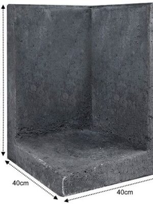 L-Element Hoek 40x40x60cm Zwart