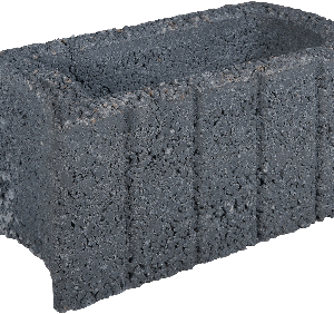 Ovalflor 40x21x20cm Zwart