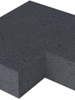 Schellevis Oud Hollandse traptrede massief hoek binnen 60-60x37x15cm Antraciet