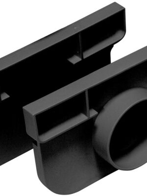 Top Drain set met 2 eindkappen, waarvan 1 met zijuitlaat mogelijkheid Ø50mm